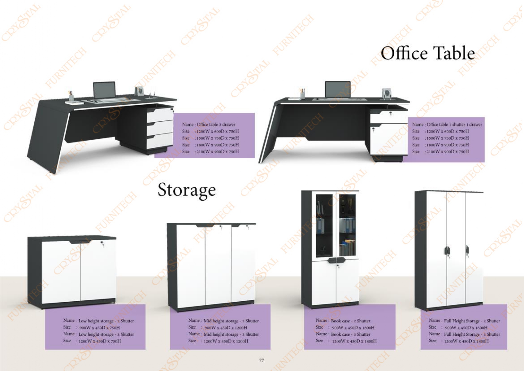 Office Table and  Storage Design