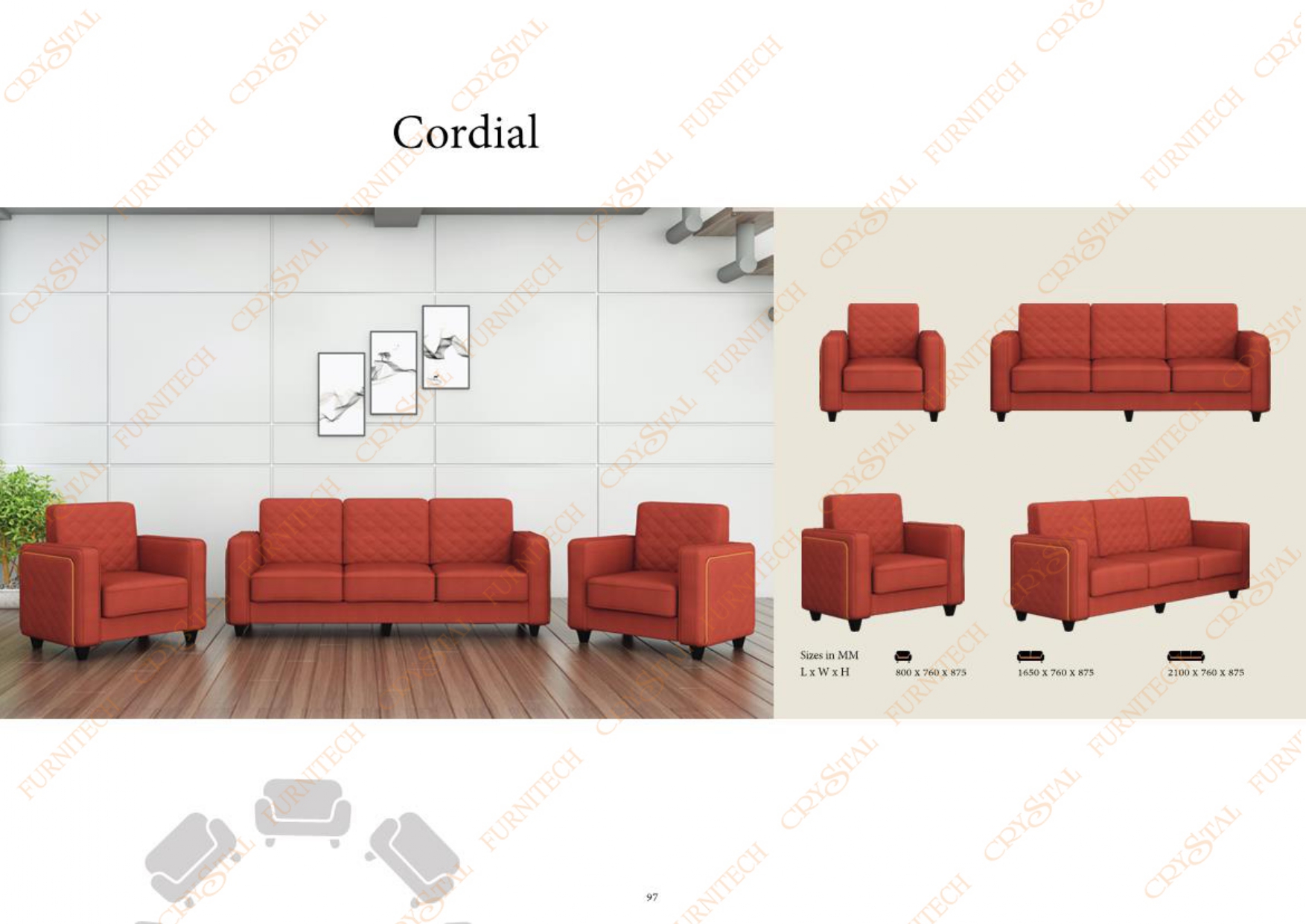 Cordial Sofa Set